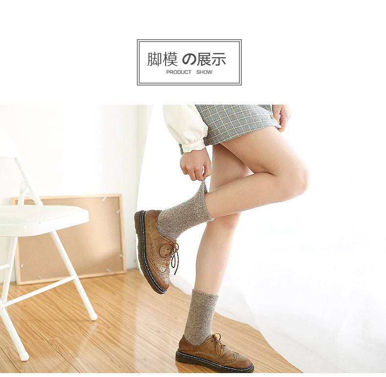Winter Warm Thickened Wool Women's Socks 4 Pairs